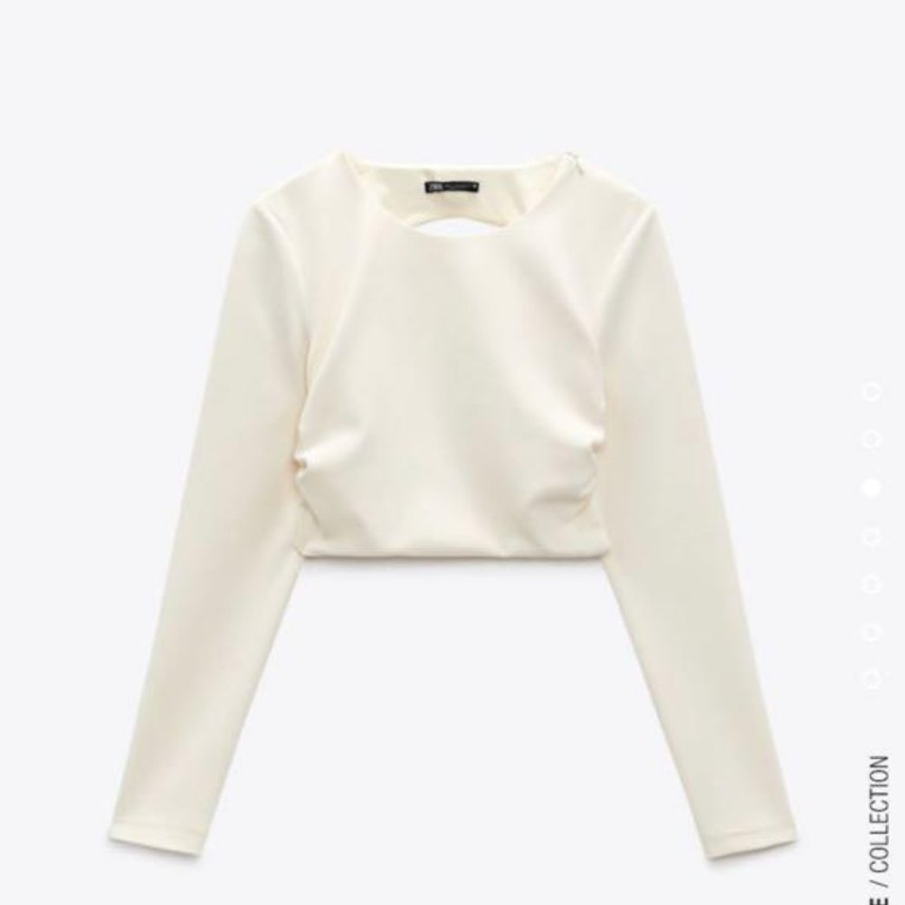 Zara Open Back Crop Top + Skirt Set - Picture 3 of 12